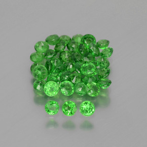 Gemas de granate tsavorita verde natural de 2,85 ct, corte redondo, VS-SI
