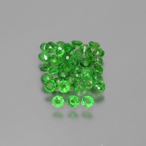 Gemas de granate tsavorita Verde claro natural de 2.80 ct, Corte Redondo, VS-SI