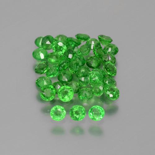 Gemas de granate tsavorita Verde claro natural de 2.80 ct, Corte Redondo, VS-SI