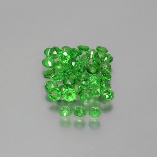 Gemas de granate tsavorita Verde claro natural de 2.80 ct, Corte Redondo, VS-SI