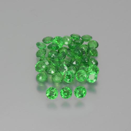 Gemas de granate tsavorita verde natural de 2,56 ct, corte redondo, VS-SI