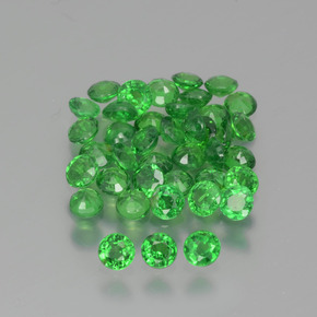 Gemas de granate tsavorita verde natural de 2,56 ct, corte redondo, VS-SI