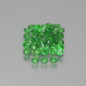 Gemas de granate tsavorita verde natural de 2,56 ct, corte redondo, VS-SI