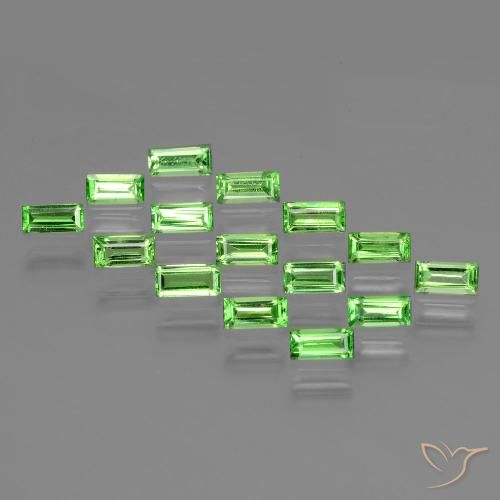 1.82ctw Natural Verde vivo Granate Tsavorita, Corte Baguette, VS
