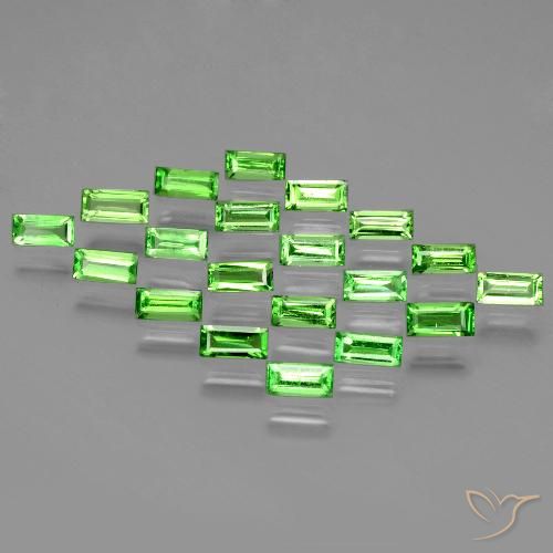 2.19ctw Natural Verde vivo Granate tsavorita, Corte Baguette, VS