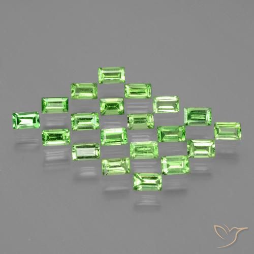 1.95ctw Natural Verde vivo Granate tsavorita, Corte Baguette, VS