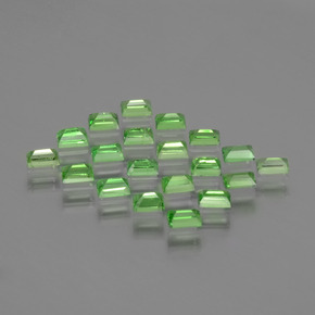 Gemas de granate tsavorita verde natural de 1,90 ct, baguette, VS