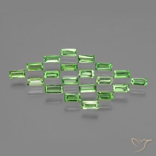 1.98ctw Natural Verde vivo Granate tsavorita, Corte Baguette, VS