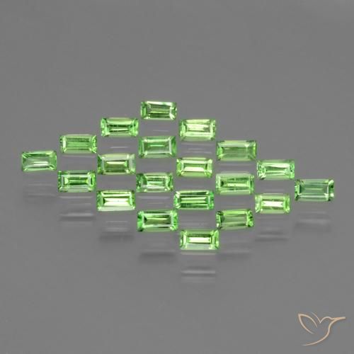1.18ctw Natural Verde vivo Granate tsavorita, Corte Baguette, VS