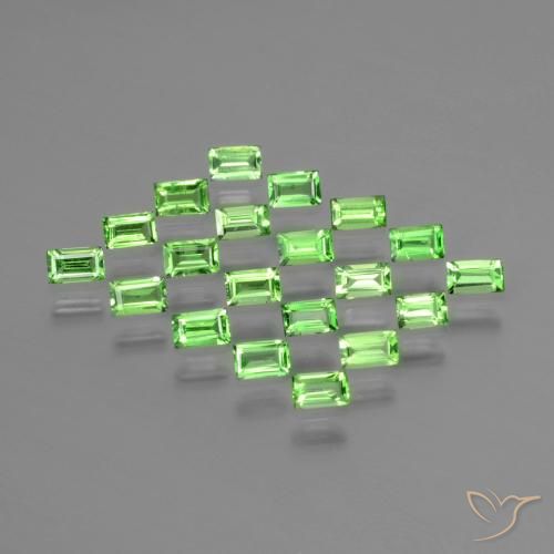 1.57ctw Natural Verde vivo Granate Tsavorita, Corte Baguette, VS