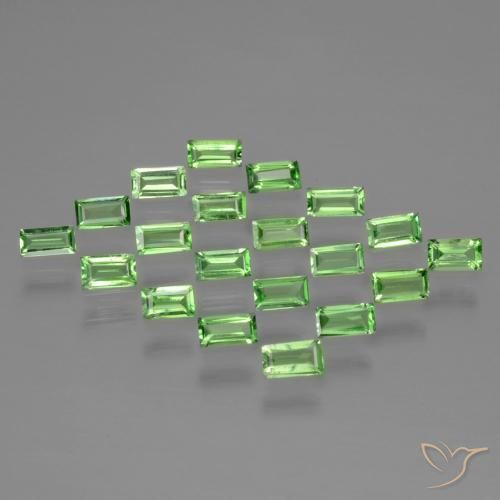 1.08ctw Natural Verde vivo Granate tsavorita, Corte Baguette, VS