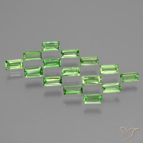 1.46ctw Natural Verde vivo Granate tsavorita, Corte Baguette, VS
