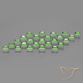 Gemas de Granate tsavorita Verde vivo natural de 2.38 ct, Corte Baguette, VS