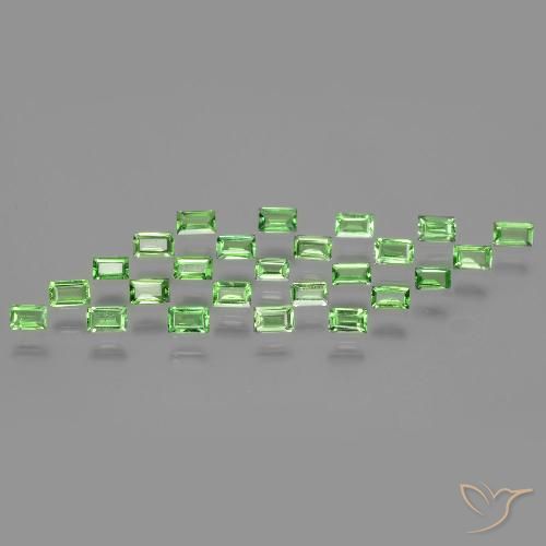 1.81ctw Natural Verde vivo Granate tsavorita, Corte Baguette, VS