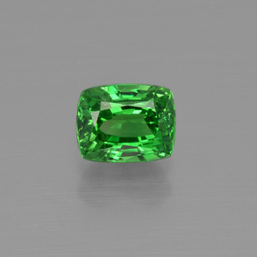 Granate tsavorita verde eléctrico natural de 1,20 ct, corte cojín, VS-SI