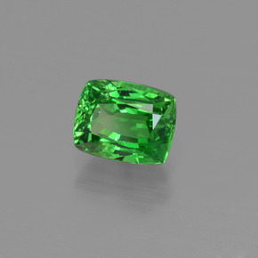 Granate tsavorita verde eléctrico natural de 1,20 ct, corte cojín, VS-SI