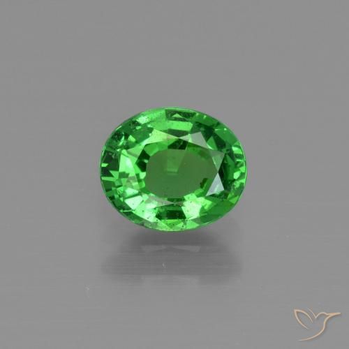 Granate tsavorita verde natural de 1,00 ct, corte óvalo, VS