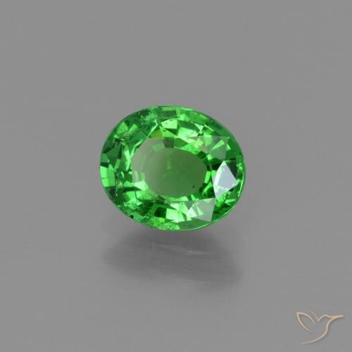 Granate tsavorita verde natural de 1,00 ct, corte óvalo, VS