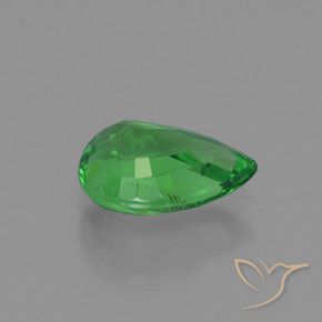 Granate tsavorita Verde claro natural de 1.09 ct, En forma de pera, VS-SI