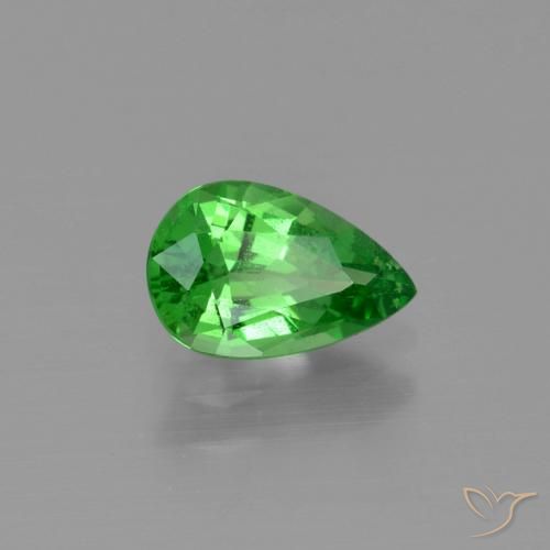 Granate tsavorita Verde claro natural de 1.07 ct, En forma de pera, VS