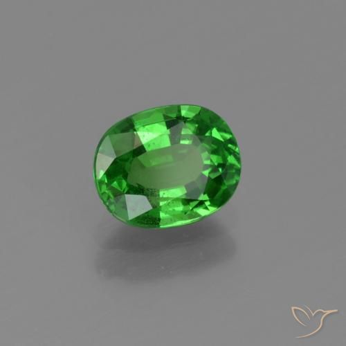 Granate tsavorita Verde eléctrico natural de 1.10 ct, Ovalada, VS