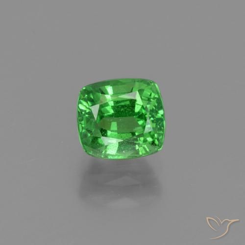 1.18ct Natural Verde eléctrico Granate Tsavorita, Forma Cojín, VS-SI