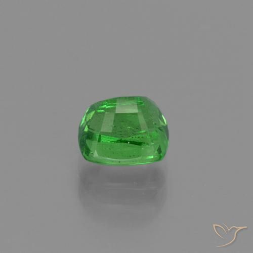 Granate Tsavorita Verde eléctrico natural de 1.18 ct, Forma Cojín, VS-SI