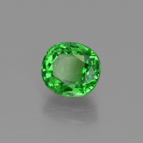 Granate tsavorita verde natural de 1,51 ct, corte óvalo, VS-SI