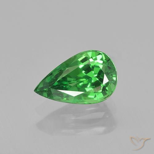 1.17ct Natural Verde claro Granate Tsavorita, En forma de pera, VS