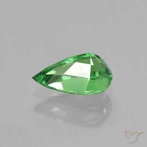 Granate tsavorita Verde claro natural de 1.17 ct, En forma de pera, VS
