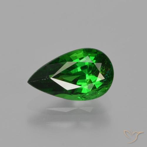 1.18ct Natural Verde intenso Granate Tsavorita, En forma de pera, SI