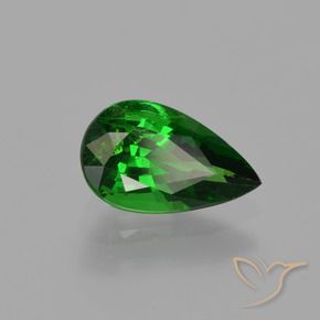 Granate tsavorita Verde intenso natural de 1.18 ct, En forma de pera, SI