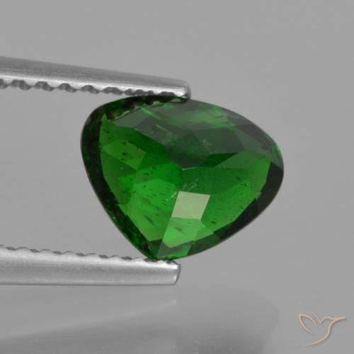 Granate tsavorita Verde bosque natural de 1.31 ct, En forma de pera, SI