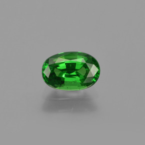 Granate tsavorita verde natural de 1,02 ct, corte óvalo, VS