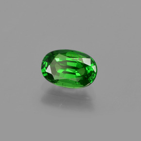Granate tsavorita verde natural de 1,02 ct, corte óvalo, VS