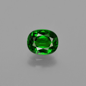 Granate tsavorita verde natural de 1,01 ct, corte óvalo, VS