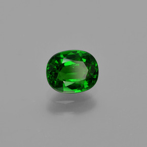 Granate tsavorita verde natural de 1,01 ct, corte óvalo, VS