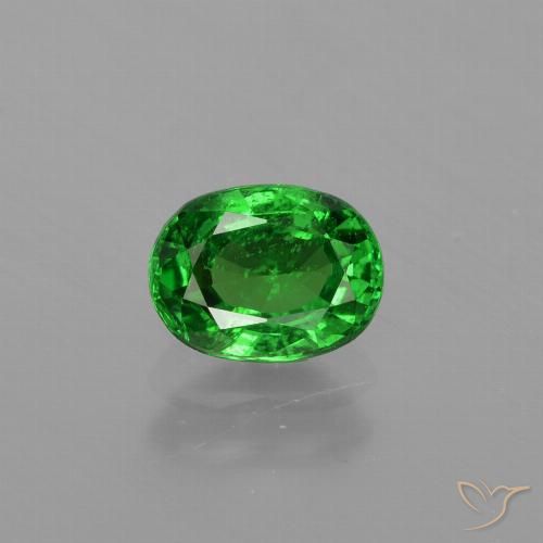 0.99ct Natural Verde medio Granate Tsavorita, Ovalada, VS-SI