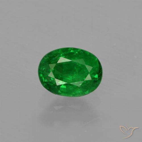 0.75ct Natural Verde medio Granate Tsavorita, Ovalada, SI