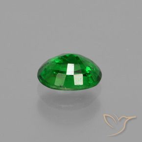 Granate tsavorita Verde medio natural de 0.75 ct, Ovalada, SI