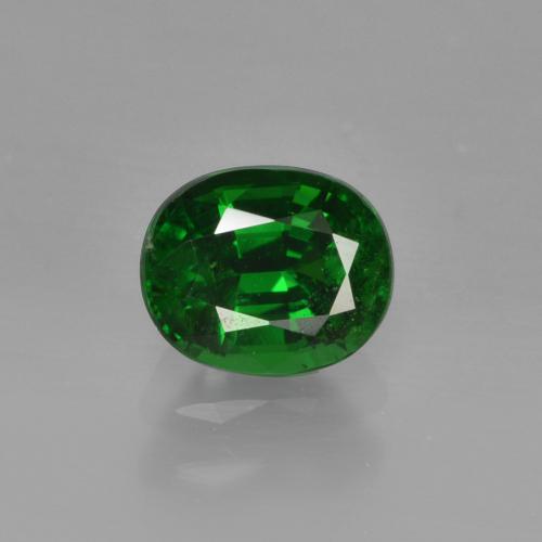 Granate tsavorita verde oscuro natural de 0,96 ct, corte óvalo, VS