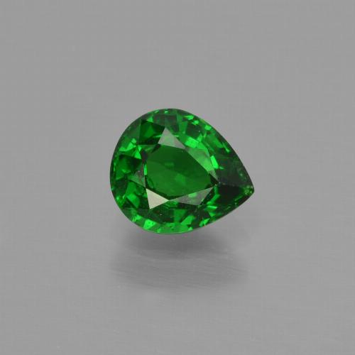 Granate tsavorita verde natural de 0,88 ct, en forma de pera, VS-SI