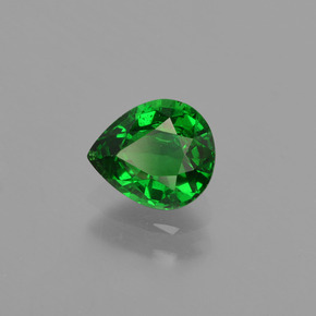 Granate tsavorita verde natural de 0,88 ct, en forma de pera, VS-SI