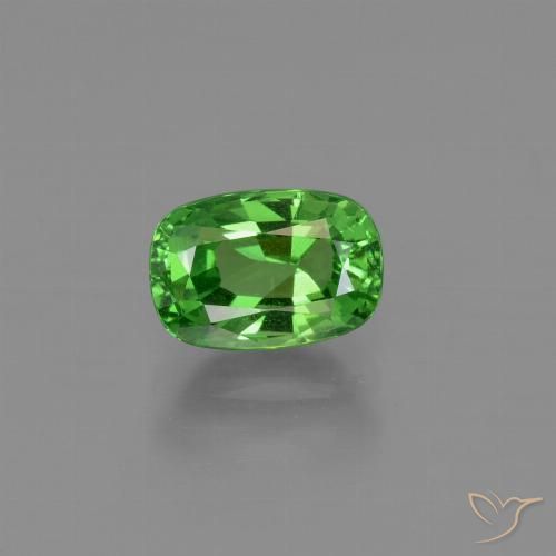 granate tsavorita Verde bosque claro natural de 1.02 ct, Corte Cojín, VS