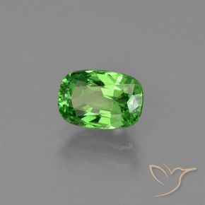 granate tsavorita Verde bosque claro natural de 1.02 ct, Corte Cojín, VS