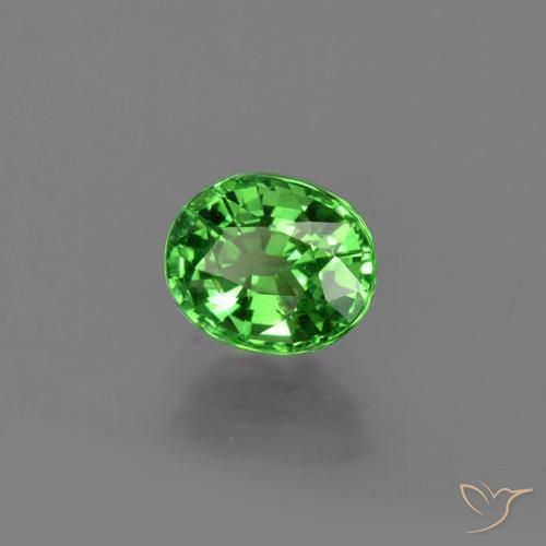 Granate tsavorita Verde eléctrico natural de 1.04 ct, Ovalada, VS