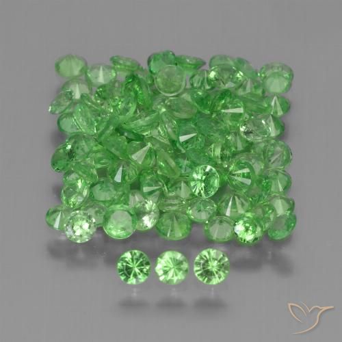 5.26ctw Natural Verde vivo Granate Tsavorita, Redondo, VS