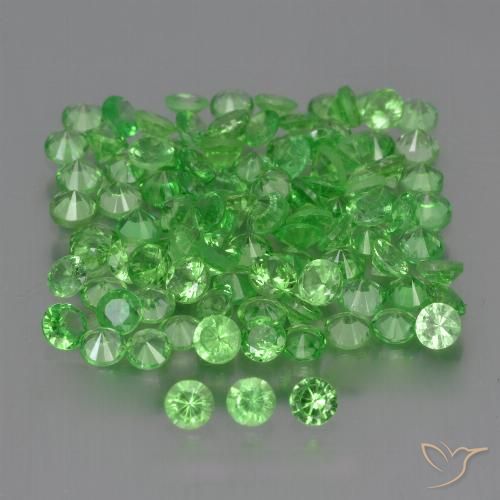 4.76ctw Natural Verde vivo Granate tsavorita, Redondo, VS