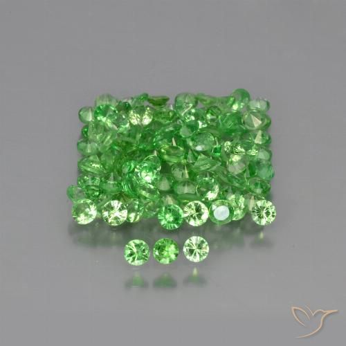 4.13ctw Natural Verde vivo Granate tsavorita, Redondo, VS