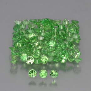 Gemas de granate tsavorita verde natural de 3,73 ct, corte redondo, VS
